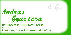 andras gyuricza business card