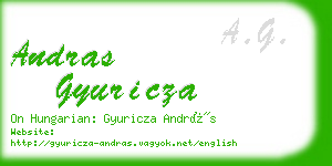 andras gyuricza business card